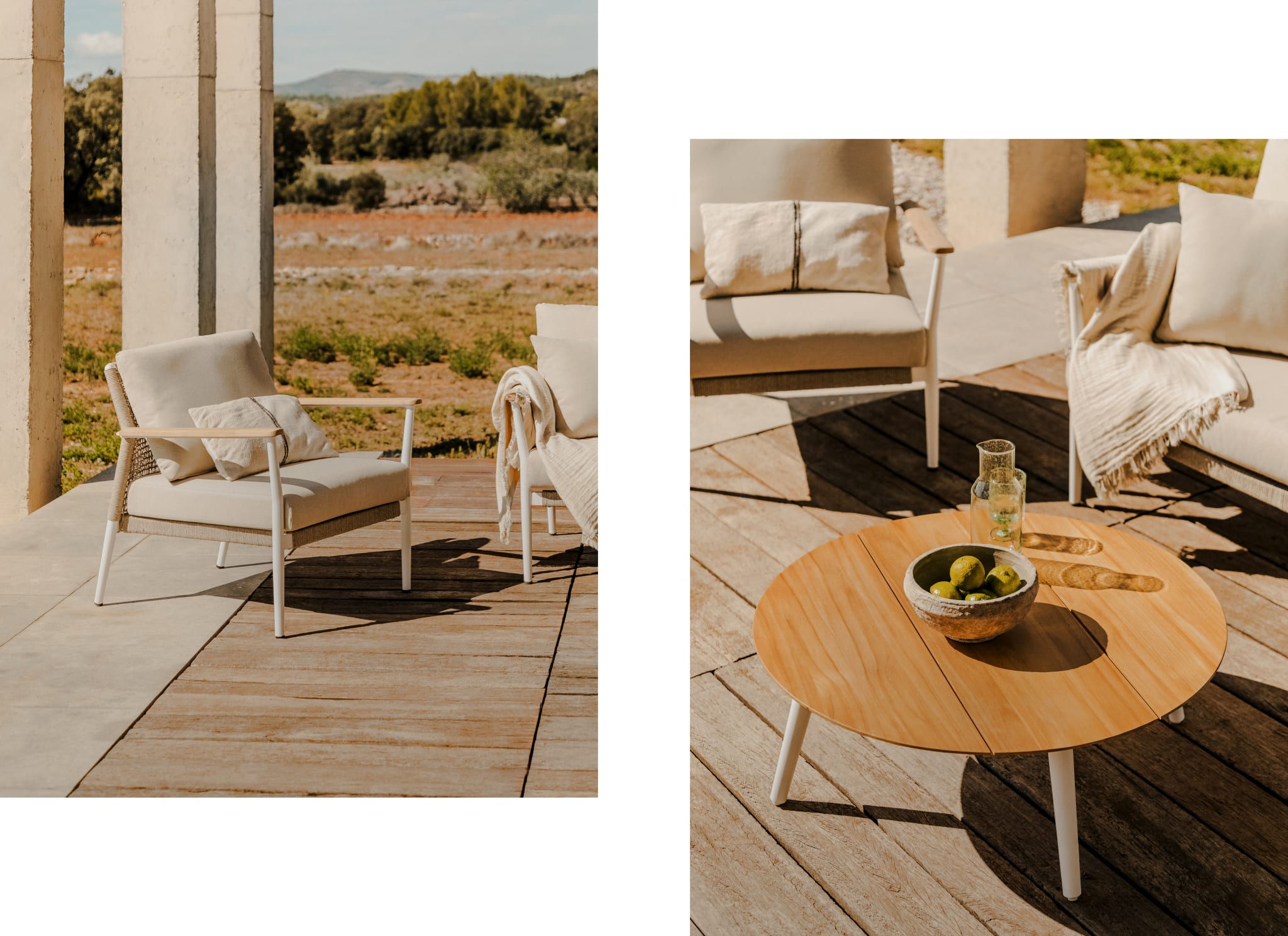 Fauteuil de jardin en bois de teck et aluminium Salbury