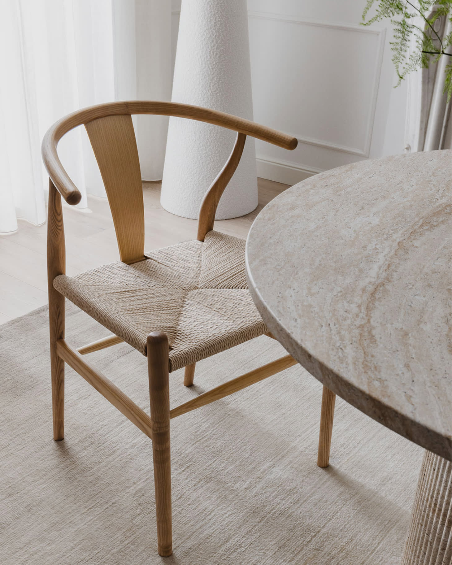 Cadeira de jantar em madeira de olmo Uish Edition