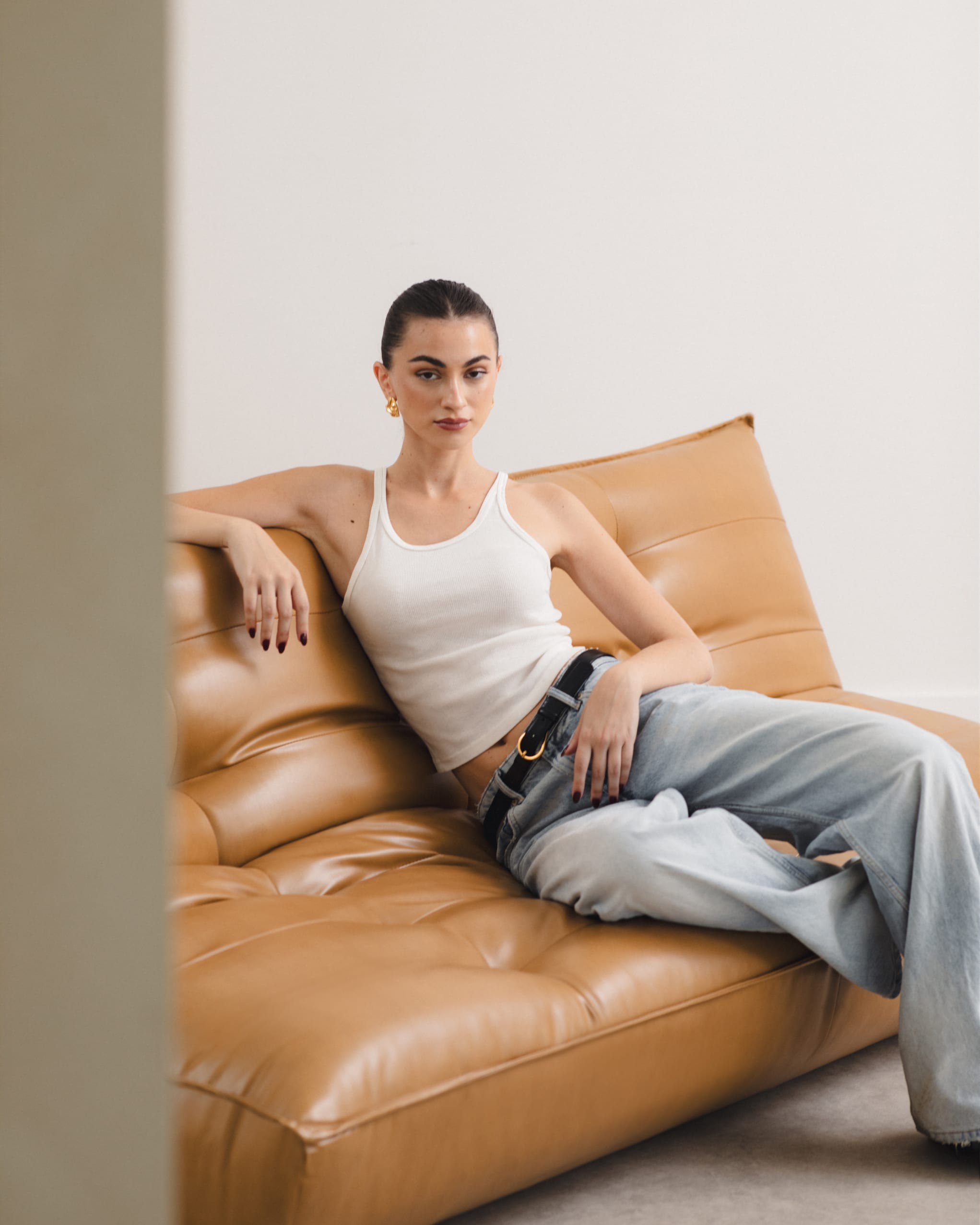 Sofá cama de 3 plazas en polipiel Mati