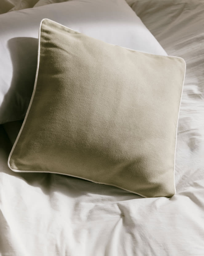 Vierkant katoenen kussen (45x45 cm) Cianan