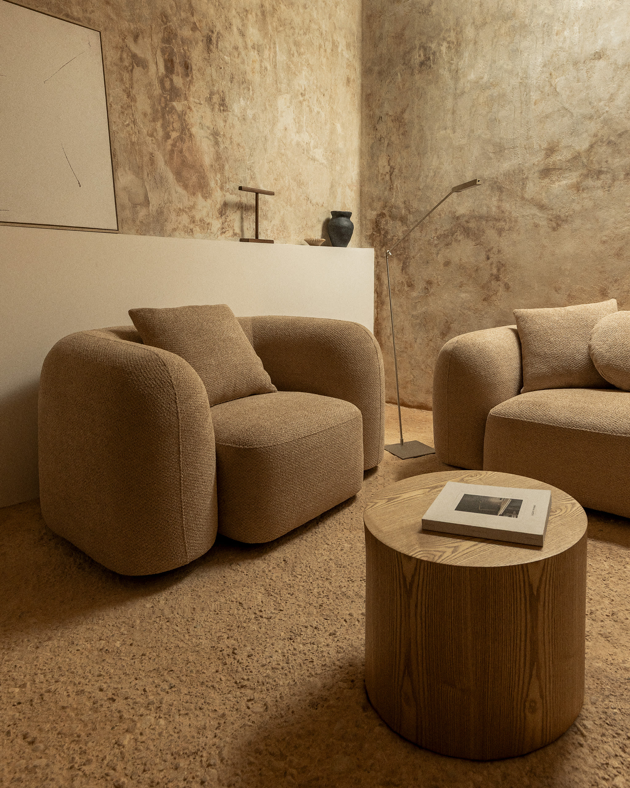 Pack de 2 sillones en chenilla Coco