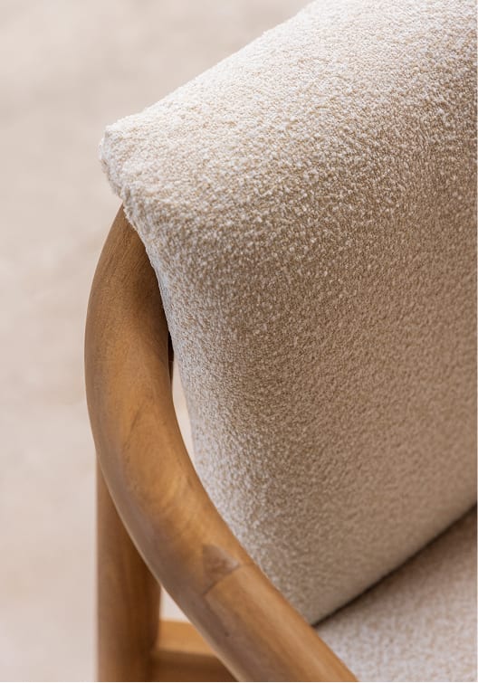 Krzesło ogrodowe Elmina z podłokietnikami z drewna akacjowego