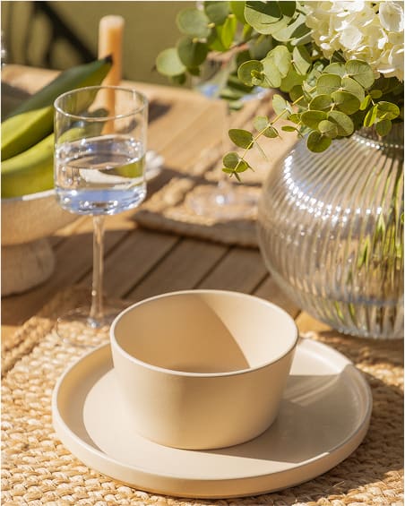 12-częściowa zastawa stołowa z kamionki Sillex