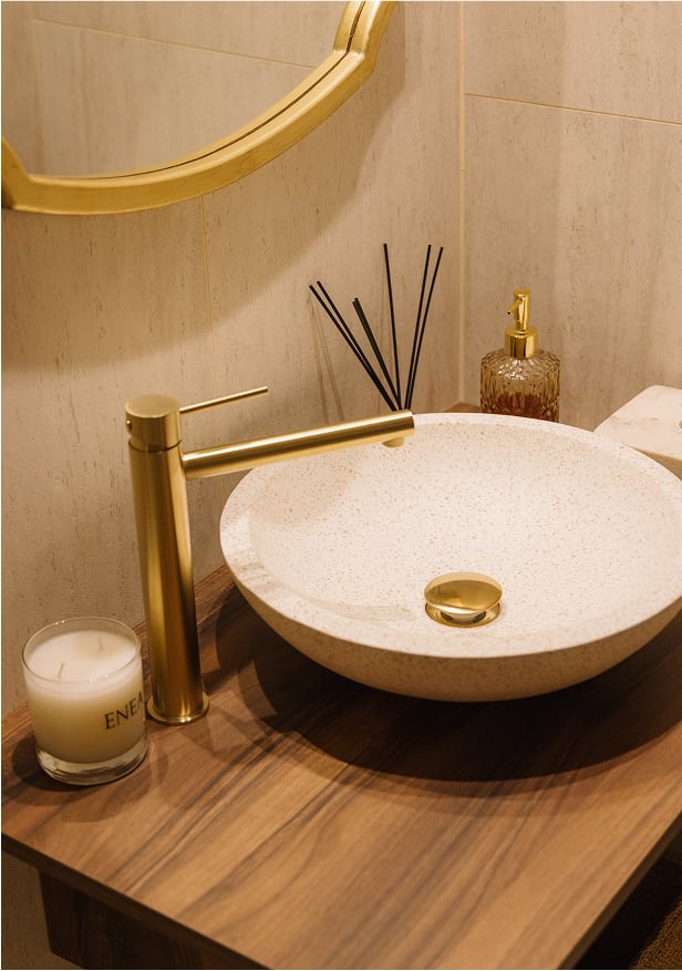 Runder Waschbecken Ø40 cm aus Zement Zavion