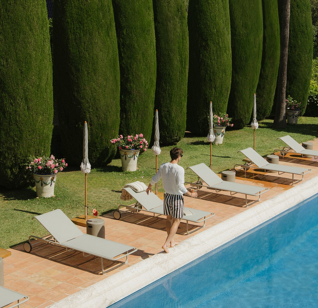 Confezione da 2 lettini reclinabili in alluminio Leyanis