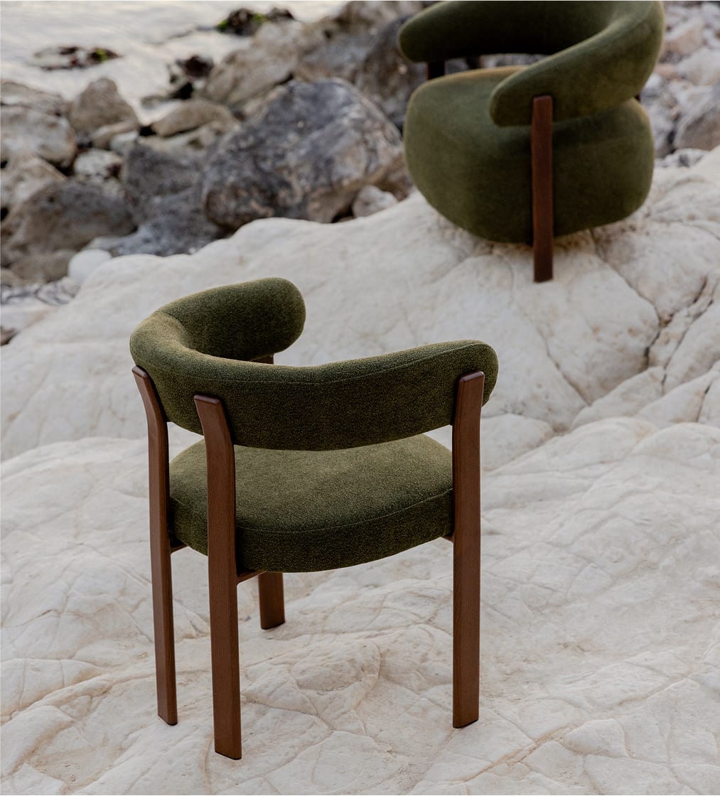 Fotel z tkaniny chenille i żelaza Jolie