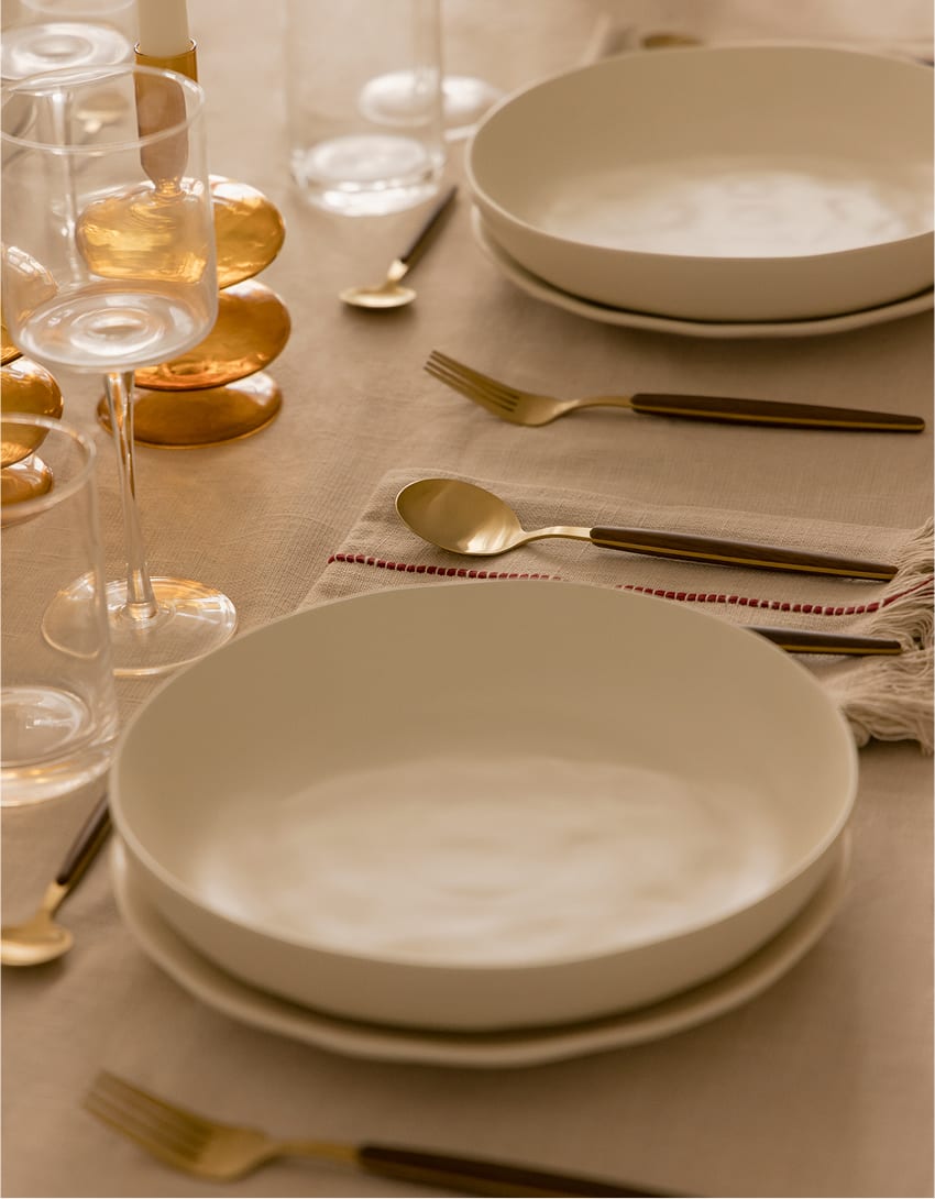 2er-Pack tiefe Teller aus Steingut Belvere