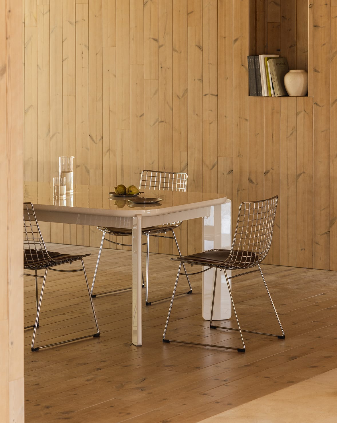 Zestaw 4 stalowych krzeseł do jadalni Renee