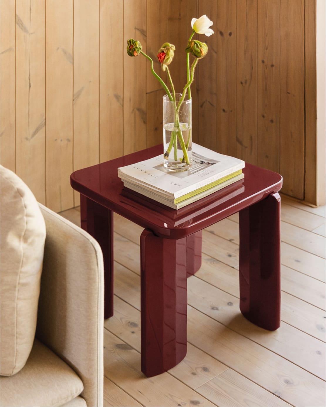 Kwadratowy stolik pomocniczy 50x50 cm z MDF Genewa