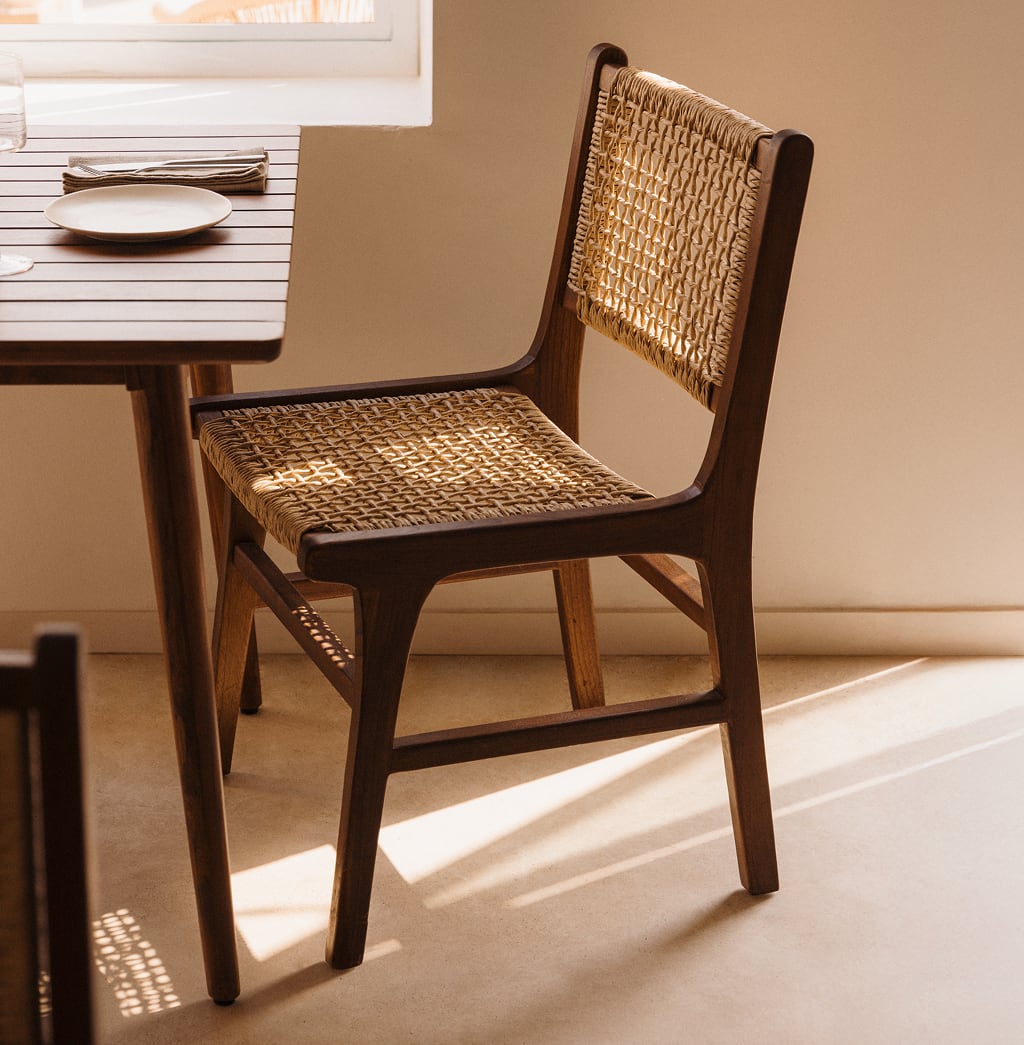 Cadeira de jantar em madeira de teca Malmo