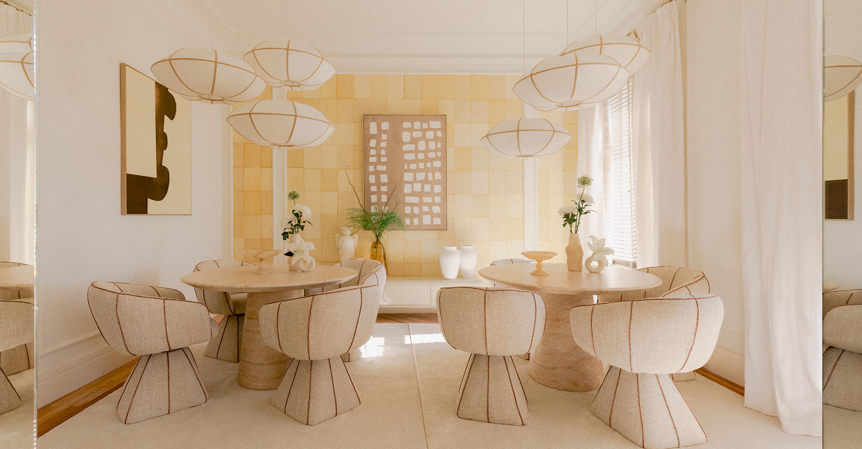 Round dining table Ø120 cm in cement Noemi