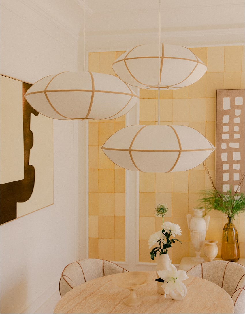Patraix linen ceiling lamp