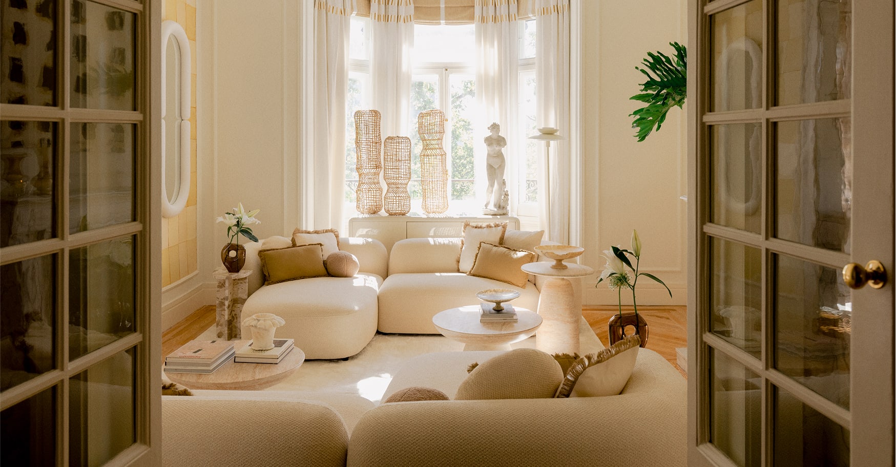 2-piece left chaise modular sofa in Coco chenille