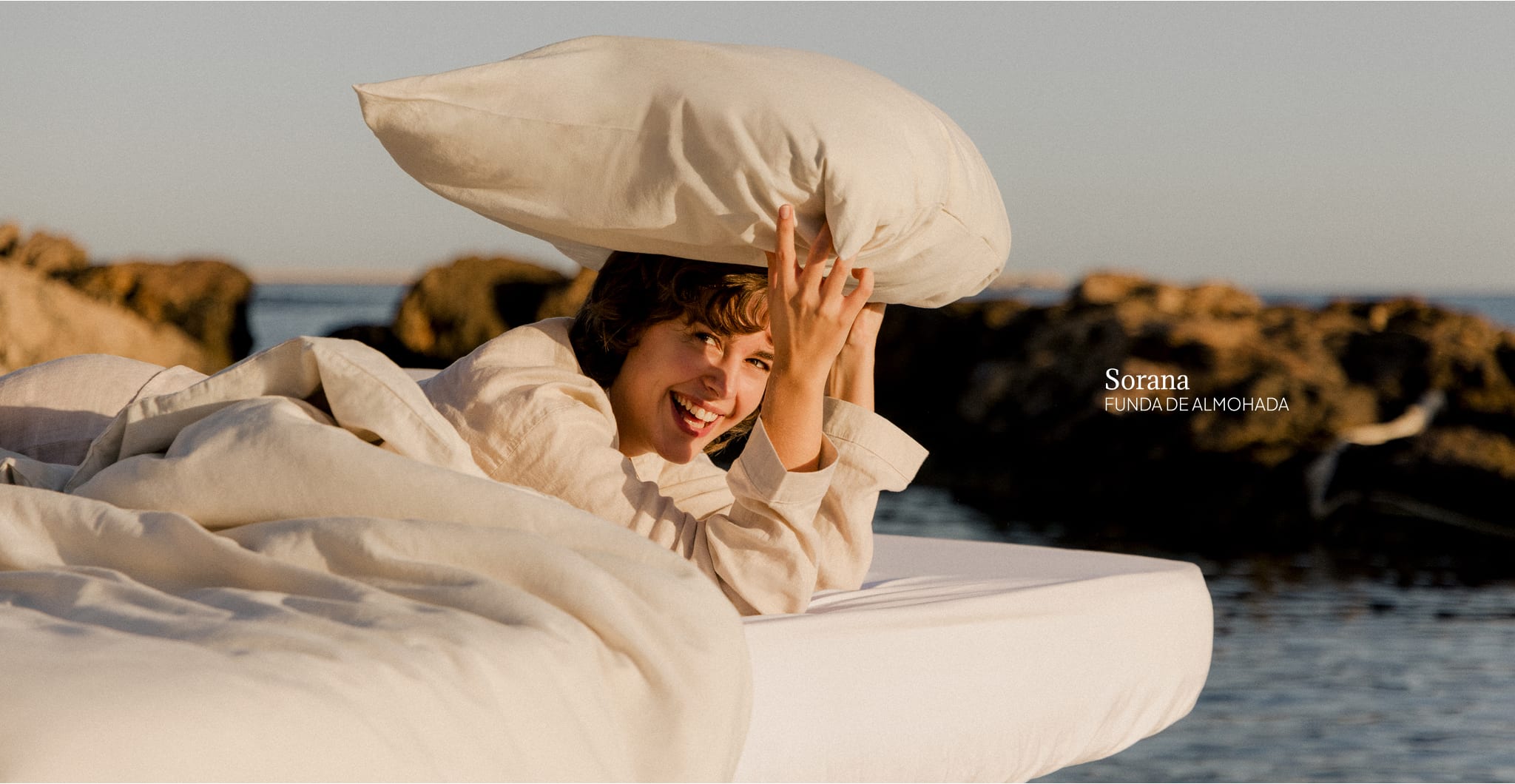 Set of 2 pillowcases in 160g/m² Sorana linen