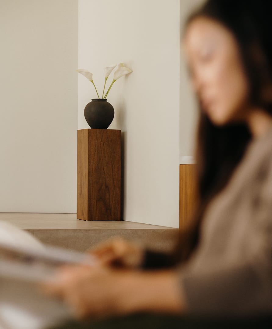 Kwadratowy postument 25x25 cm z MDF Fleuri