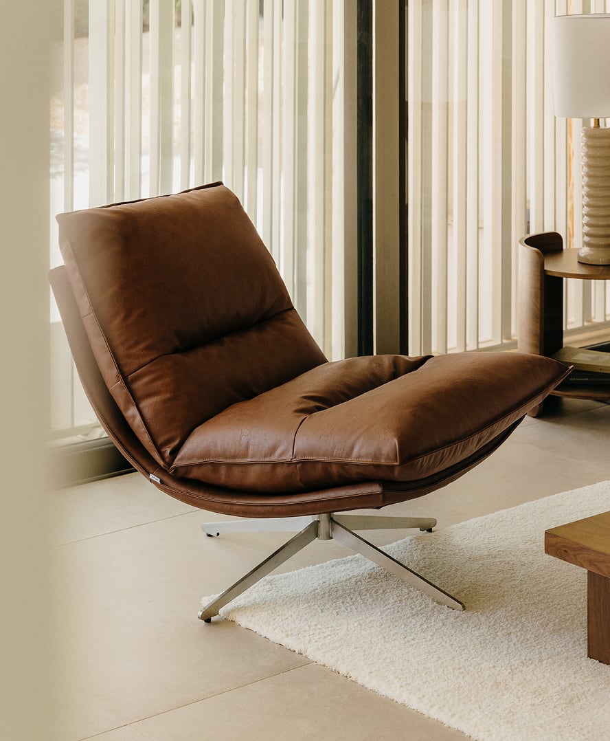 Obrotowy fotel z ekoskóry Sisko