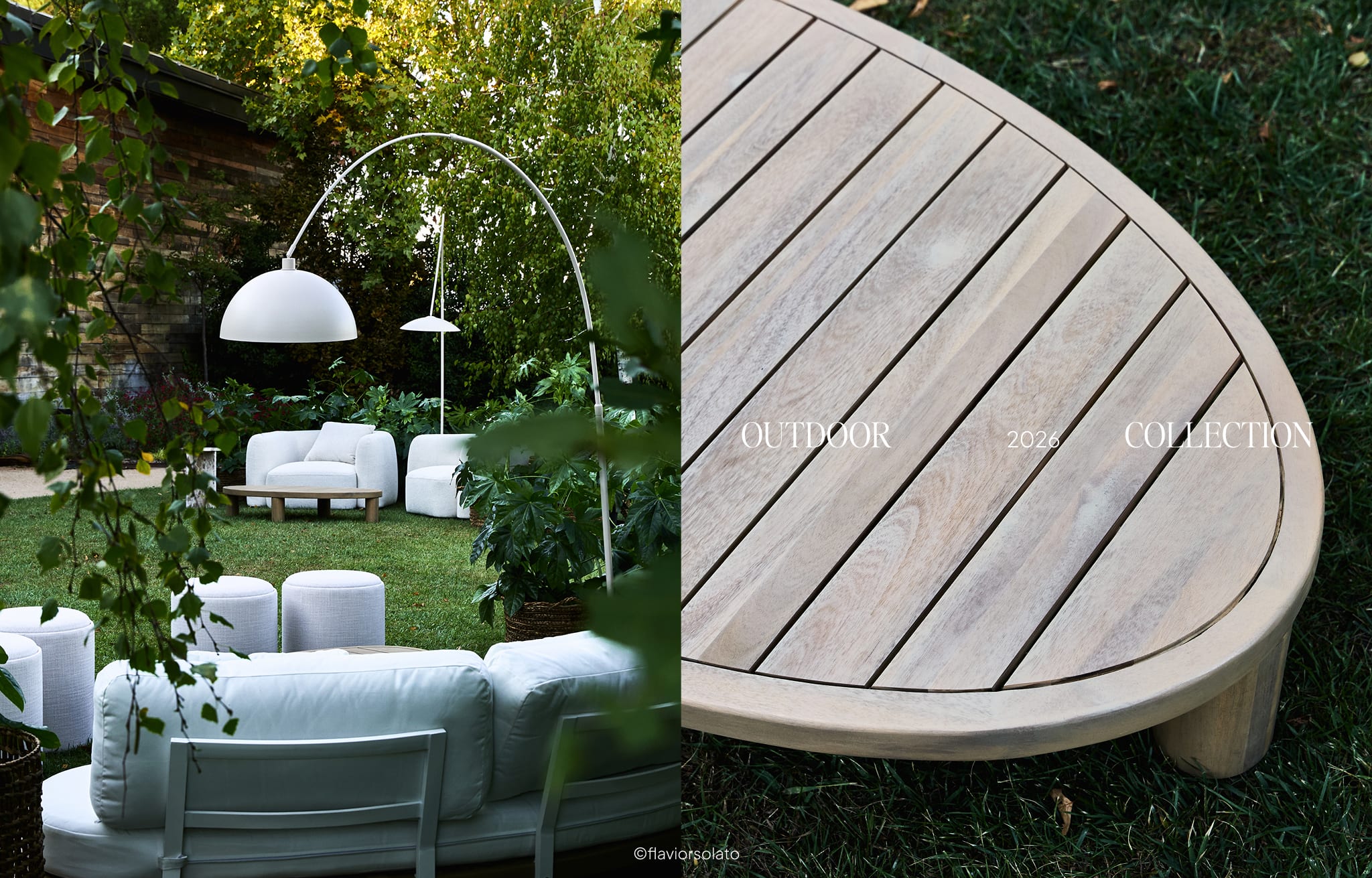 Lámpara de pie para exterior en hierro Diala