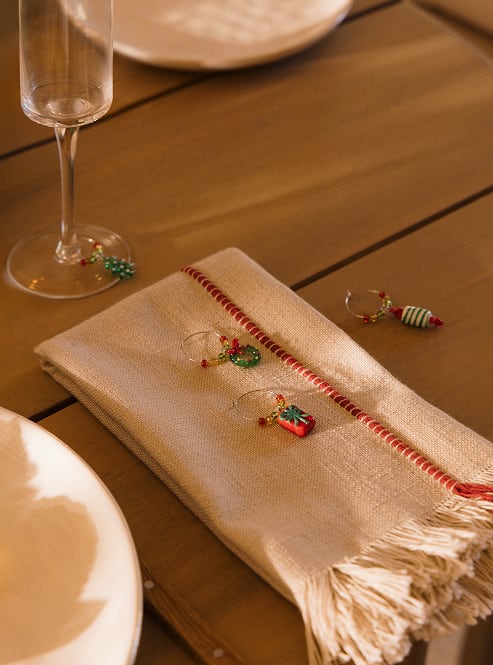 Set aus 4 Weihnachtsglasmarkierern Lappland