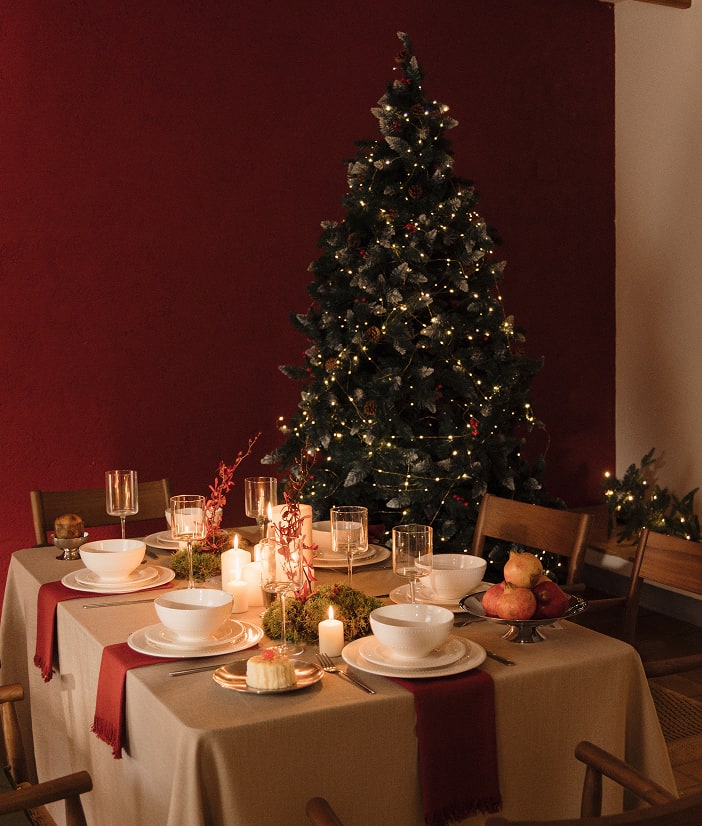 Tischdeko zu Weihnachten