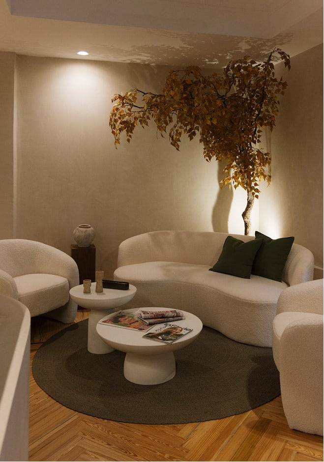 Divano 3 posti in tessuto sherpa Marta