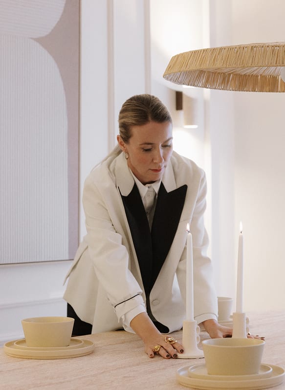 Ceramic candelabra Marit