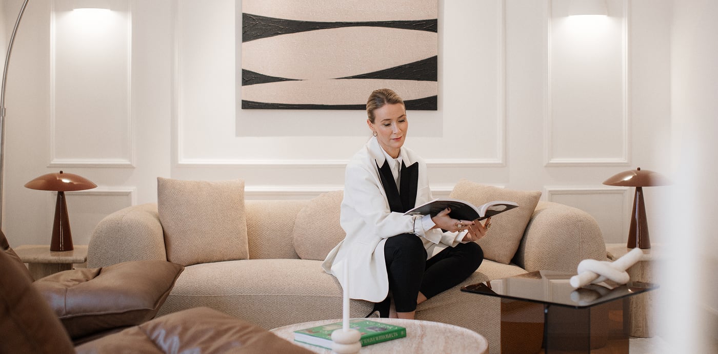 Sofá de 3 lugares em chenille Coco