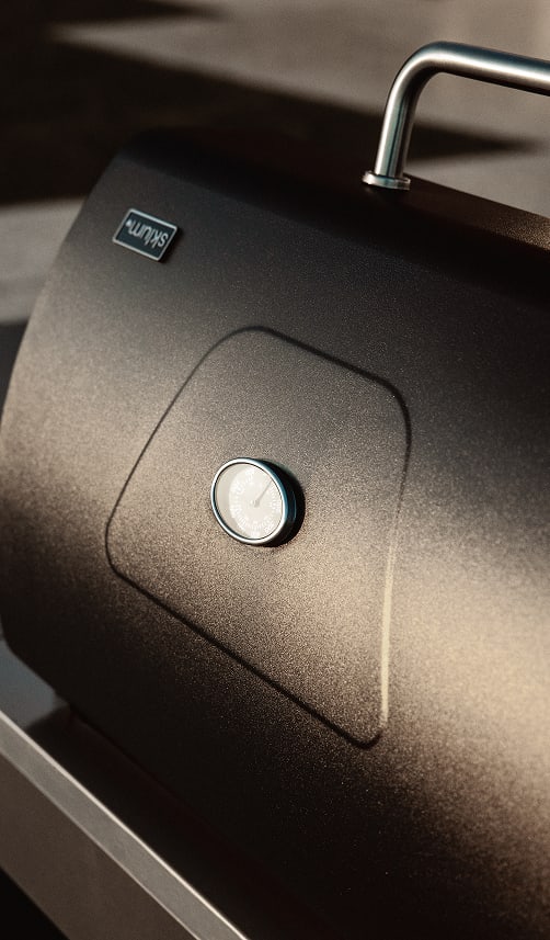 Módulo con barbacoa de carbón para cocina modular de exterior en acero Savona 