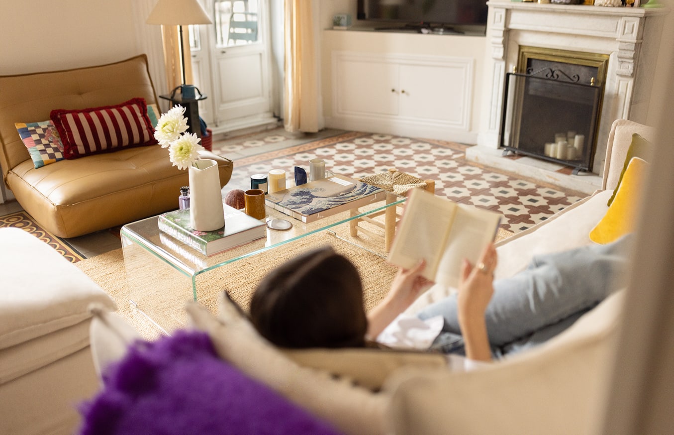 Puff en lino y algodón Grace 