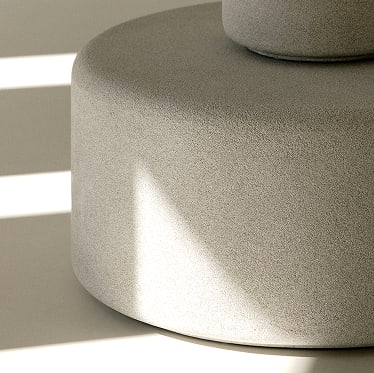 Tavolino da caffè rotondo Ø90 cm in cemento Elyndra