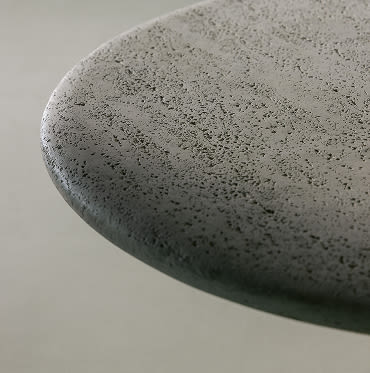 Tavolo da pranzo rotondo Ø120 cm in cemento Eloria
