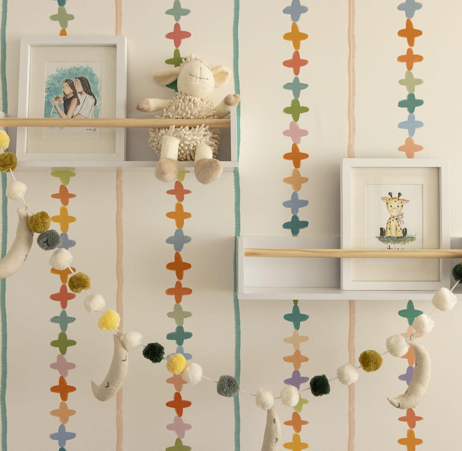 Wandplank in MDF en grenenhout Tom Kids