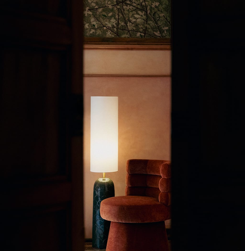 Silla de comedor giratoria tapizada Protea