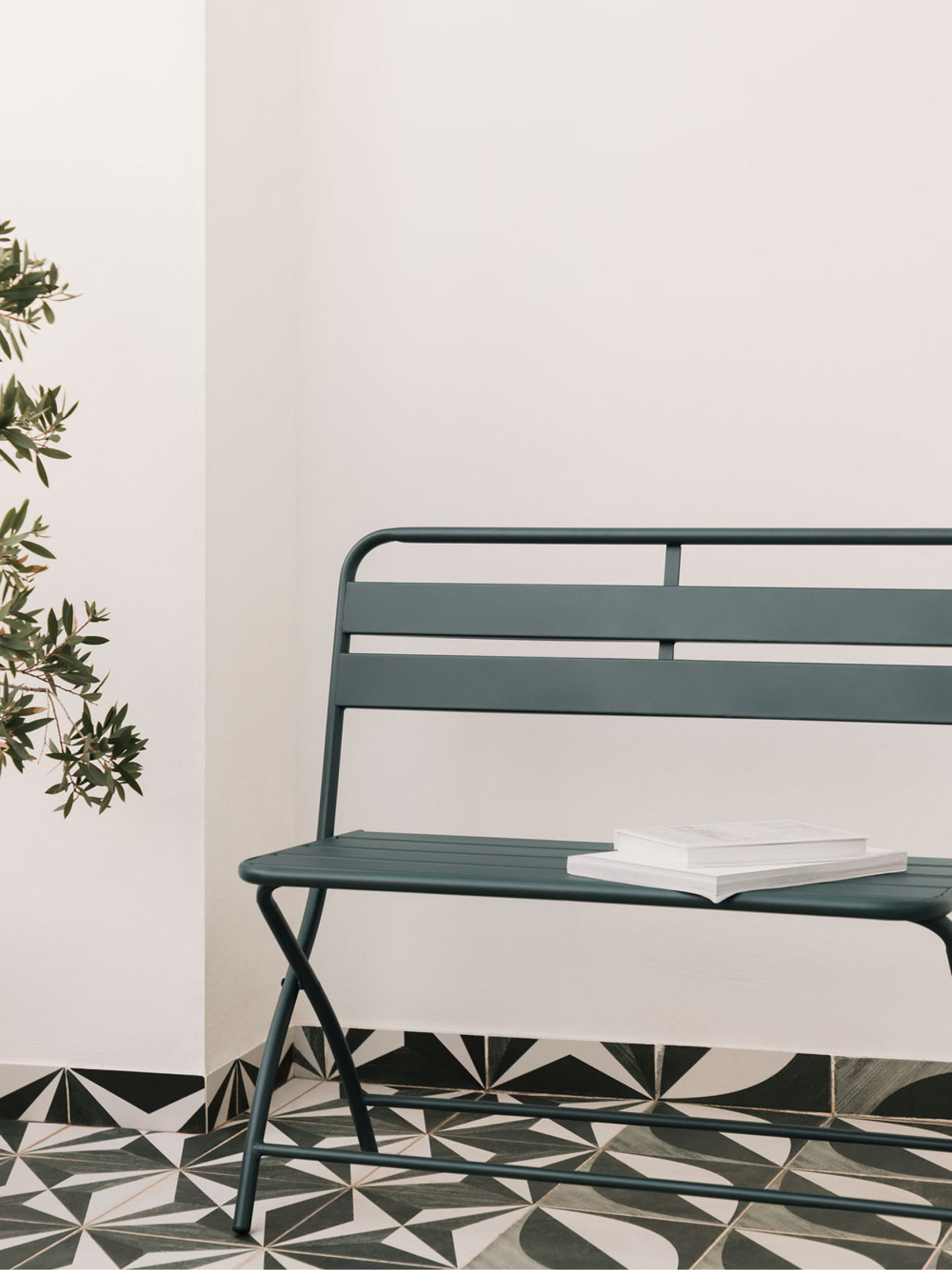 Janti 90 cm folding garden bench