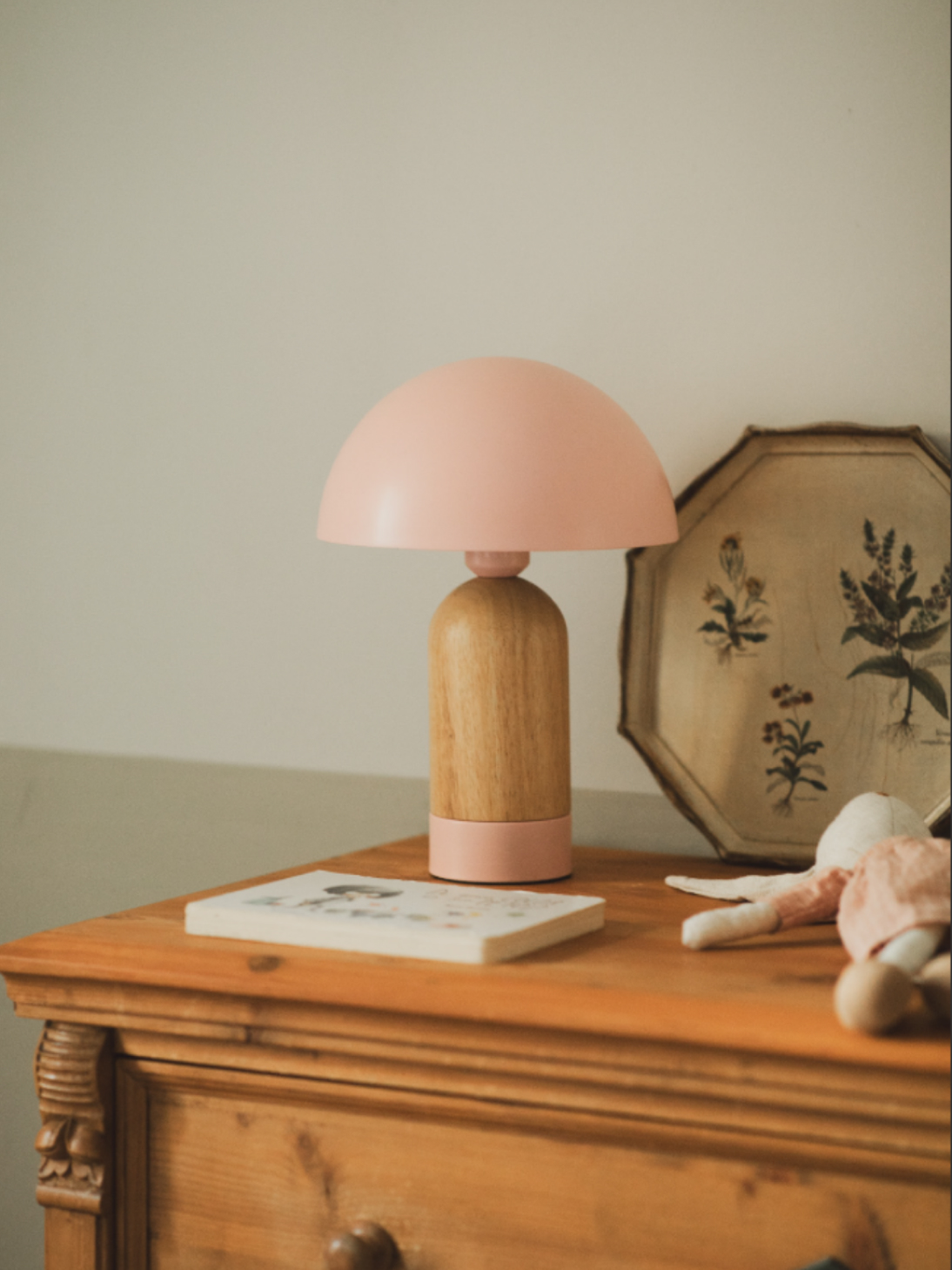 Lampa stołowa Gertie Kids z metalu i drewna 