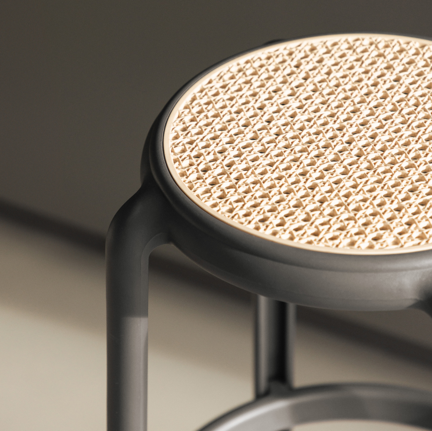 Sgabello da giardino in polipropilene Omara