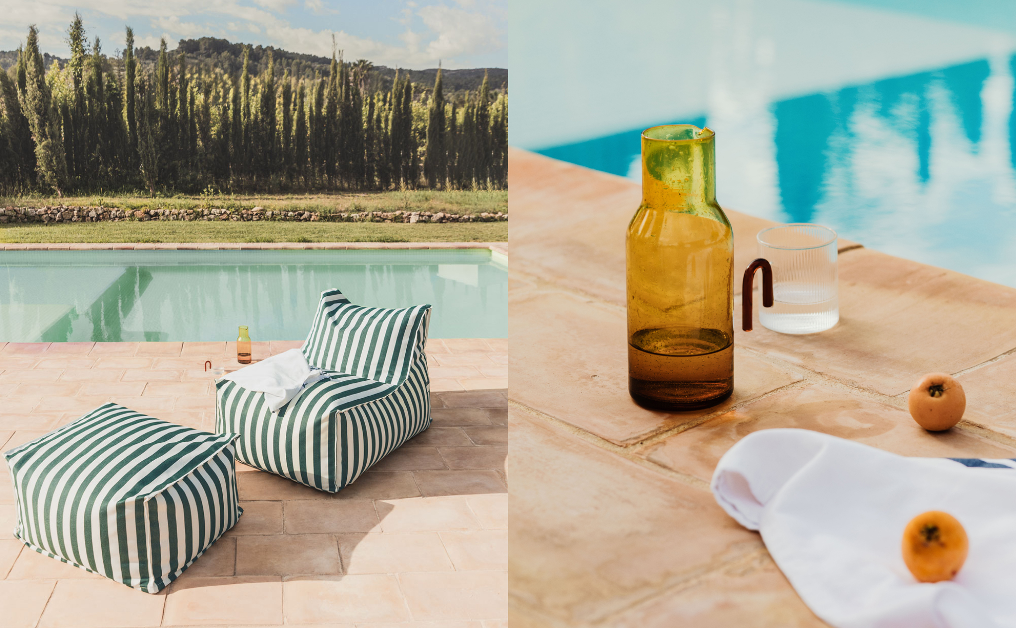 Moduli divano da giardino in tessuto Sandel