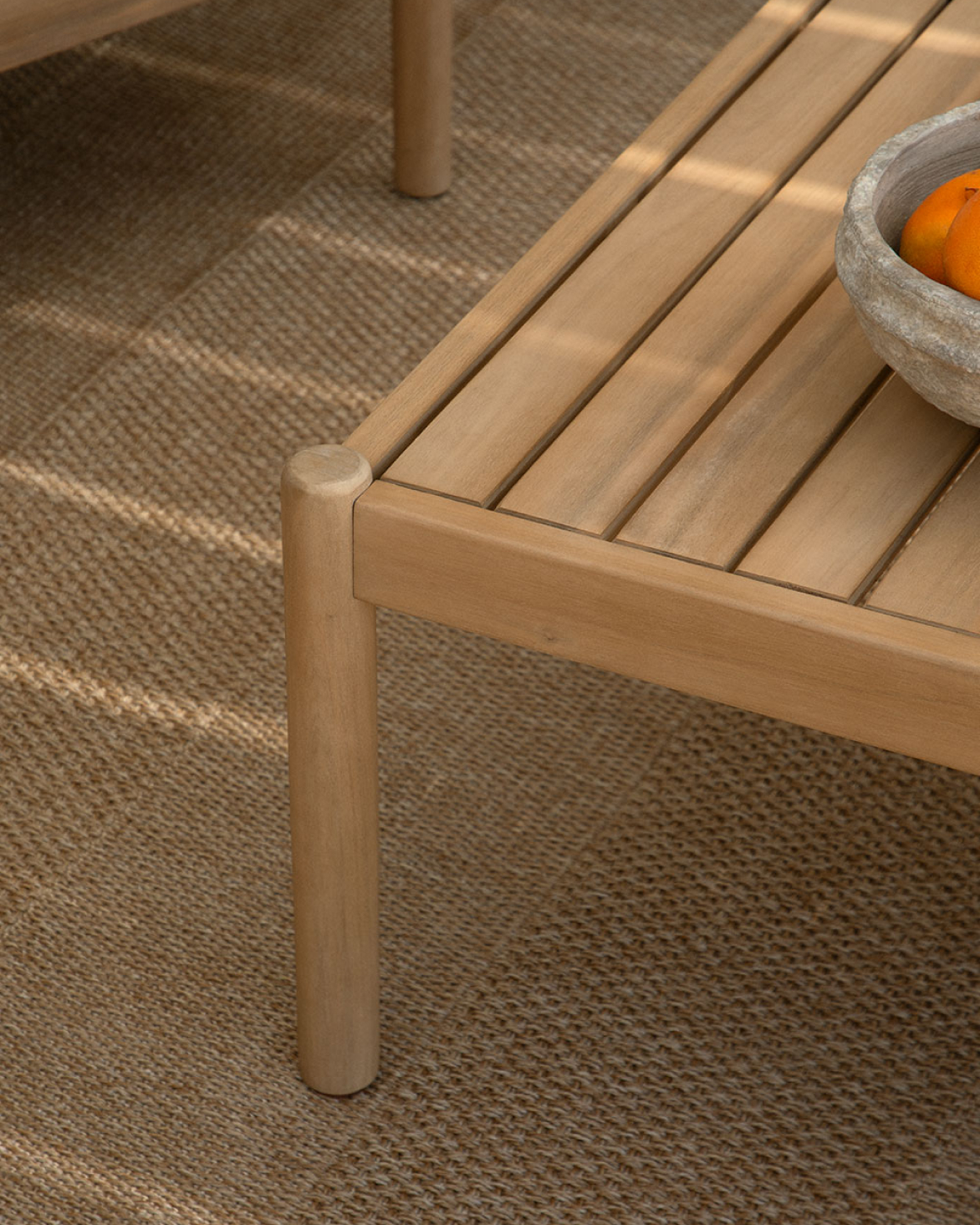 Tavolino da Giardino Rettangolare in Legno di Acacia (100x60 cm) Bizerta