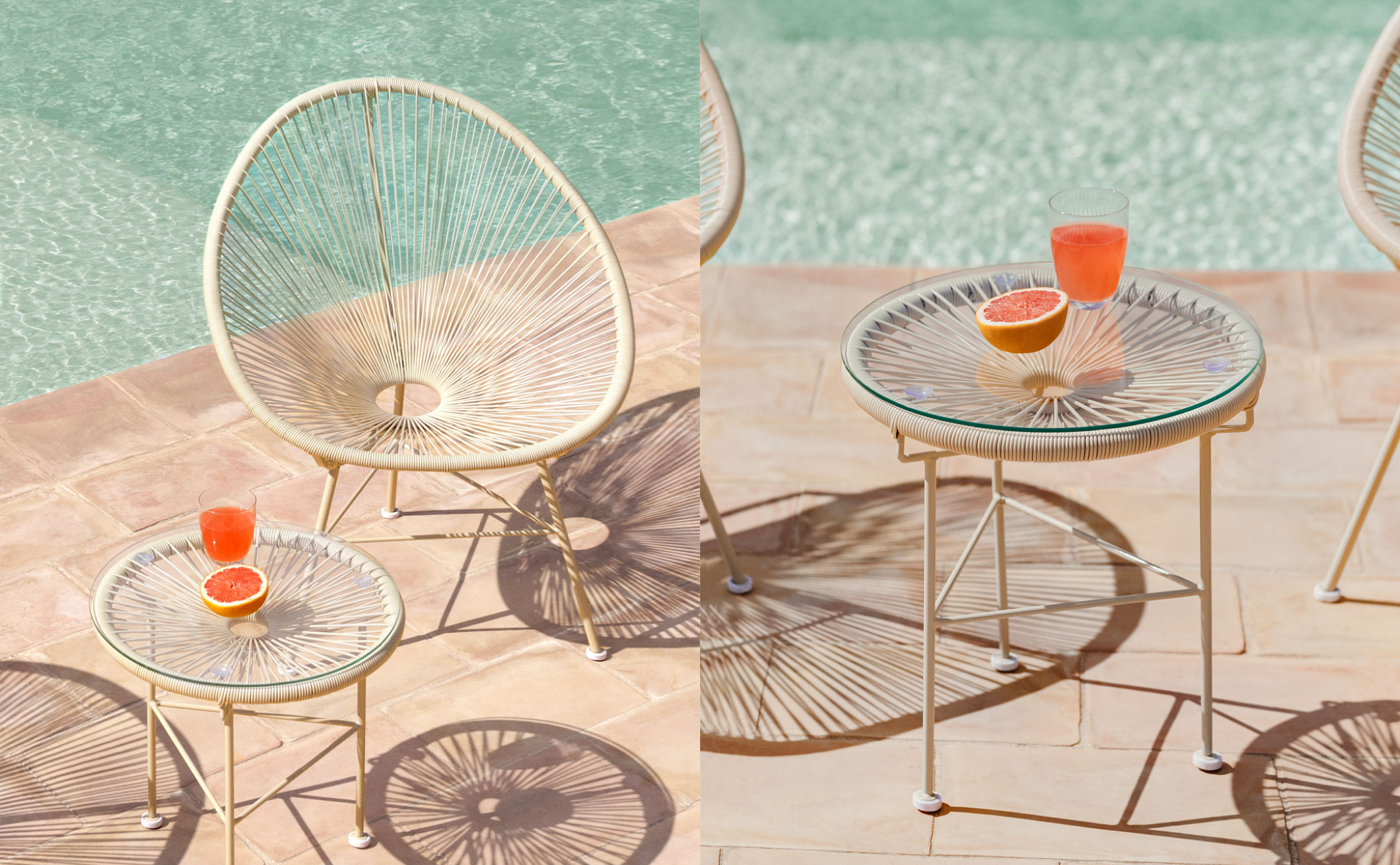 Poltrona da giardino in acciaio New Acapulco