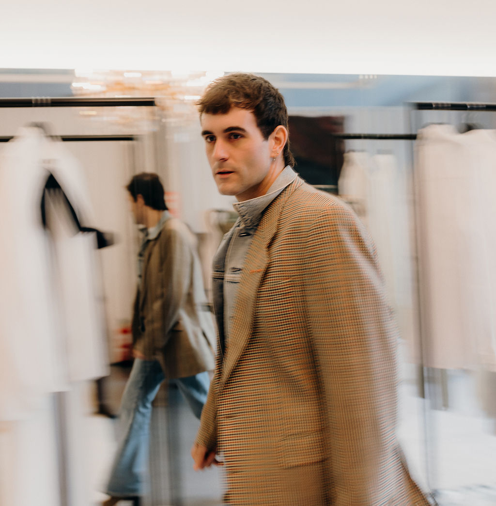Round coffee table Ø70 cm in travertine cement look Zenadia