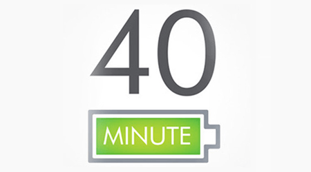 Autonomie de până la 40 minute