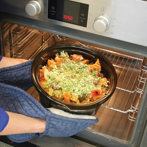 Slow Cooker 4.7L Digital HingedLid CrockPot, 4.7L, capac retractabil, 3 setări Low, High și