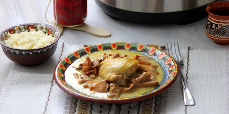 Rețetă pui cu sos de smântână și muștar la Multicooker Crockpot Express cu gătire sub presiune by Lauras Sweets