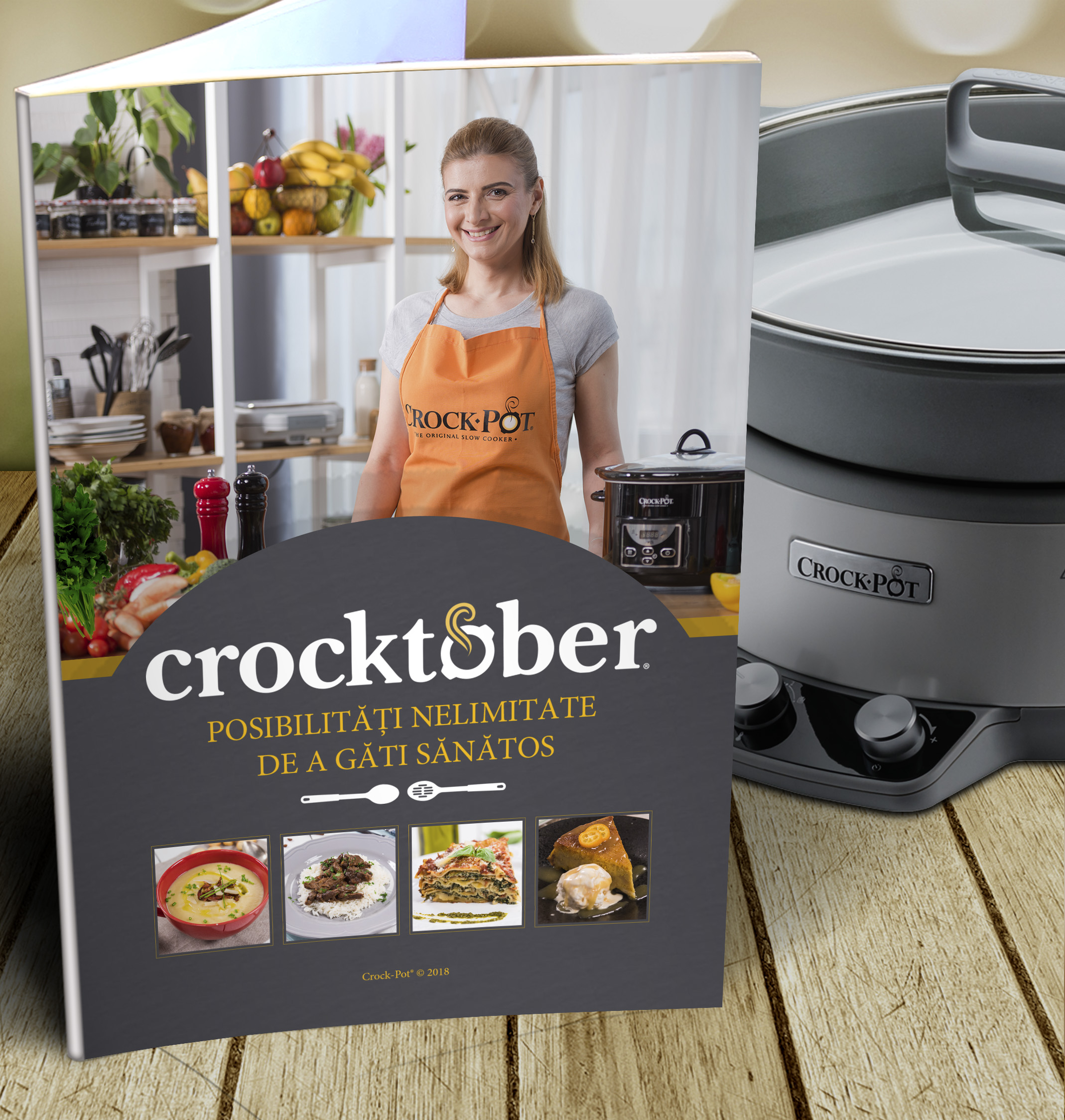 Carte rețete Crocktober - gătește sănătos cu slow cooker-ele Crockpot Carte rețete Crocktober - gătește sănătos cu slow cooker-ele Crockpot