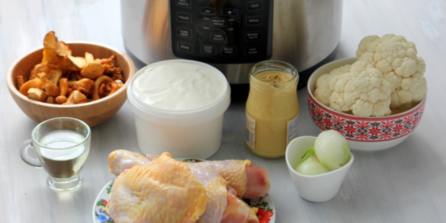 Rețetă pui cu sos de smântână și muștar la Multicooker Crockpot Express cu gătire sub presiune by Lauras Sweets