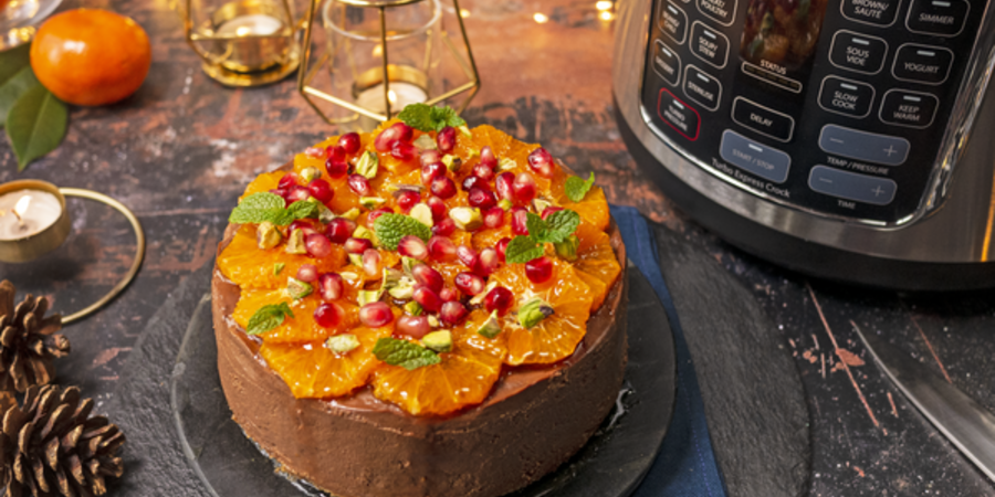 Rețetă cheesecake cu ciocolată și clementine la Multicooker Turbo Express Crockpot