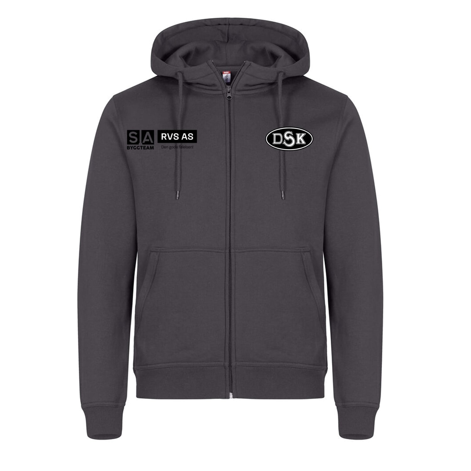 CLIQUE MIAMI HOODY FULL ZIP, METAL GREY