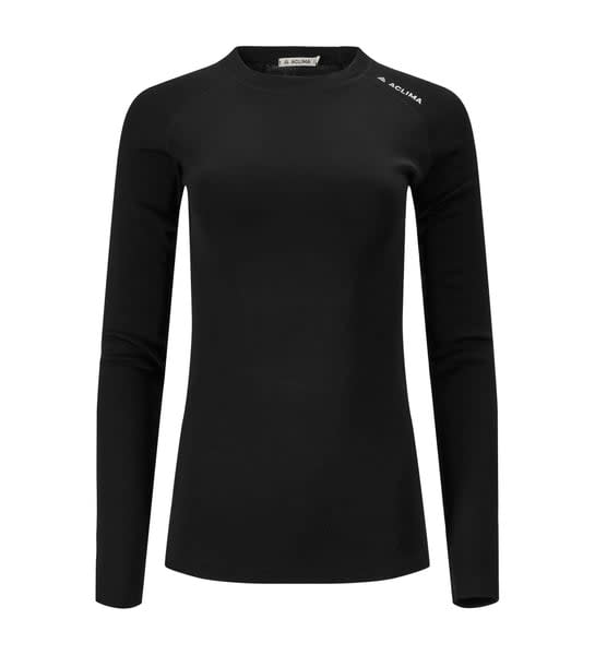 ACLIMA WARMWOOL CREWNECK W, SORT