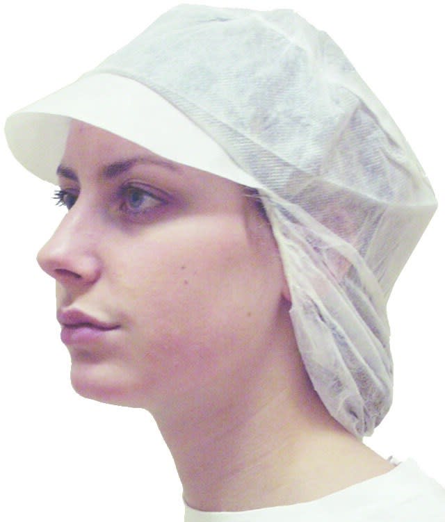 HÅRNETT M/BREM, HVIT, PRIS PR. KART (1000 STK)