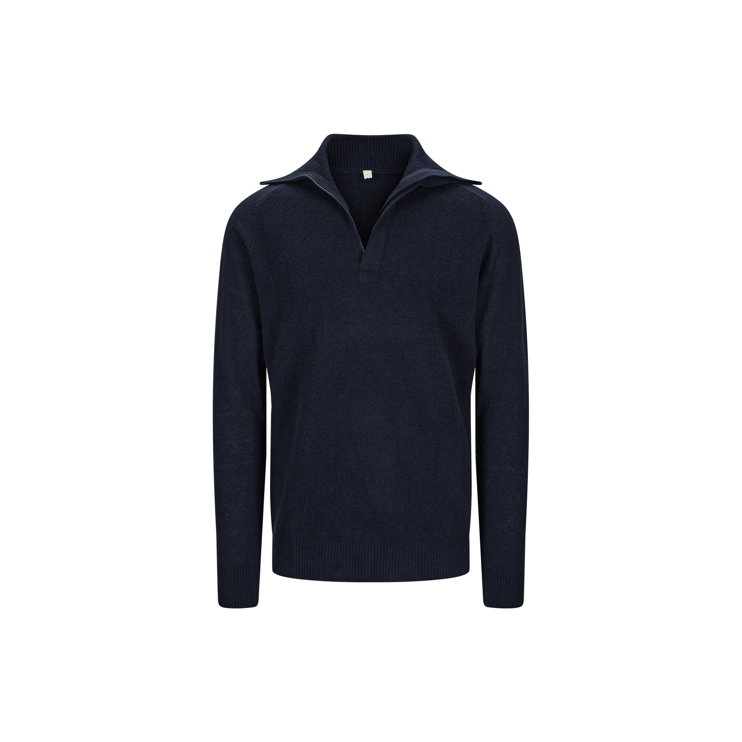 TUFTE ROBIN STITCH HALF-ZIP HERRE, BLÅ