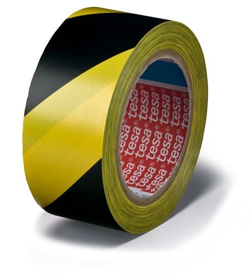 VARSELTAPE 60760 GUL/SORT 50MMX33M, PK A 6 RLL